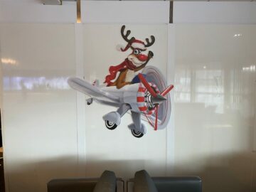 Air New Zealand Queenstown Regional Lounge Weihnachtsdeko