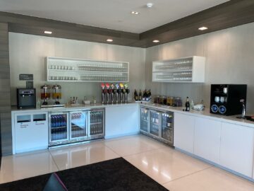 Air New Zealand Wellington Domestic Lounge Blick Barbereich