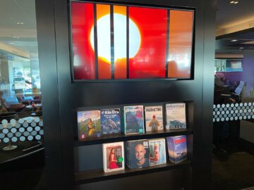 Air New Zealand Wellington Domestic Lounge Zeitschriften Tv