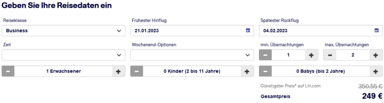 Lufhansa Surprise Buchen Zeitraum Und Reiseklasse
