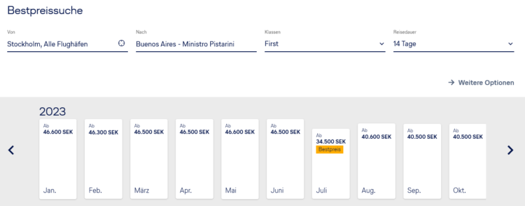 Lufthansa Bestpreissuche First Class Stockholm Buenos Aires
