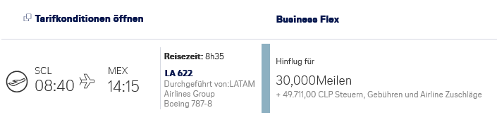 Miles And More Praemienflug Latam Business Class Santiago Mexico