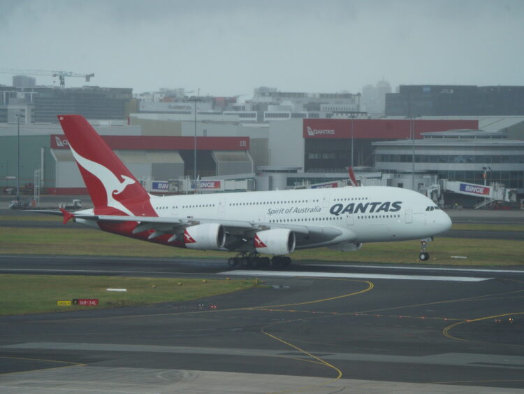 Qantas Airways Business Class Airbus A380 800 Buchung Flugzeug Vh Oqh