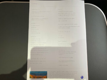 Qantas Airways Business Class Airbus A380 800 Menu Getraenke