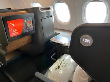 Qantas Airways Business Class Airbus A380 800 Sitz Von Hinten