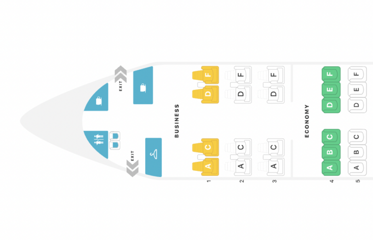 Qantas Airways Business Class B737 800 Sitzplan Copyright Seatuguru