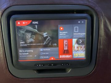 Qantas Business Class Boeing 737 800 Entertainment Homescreen