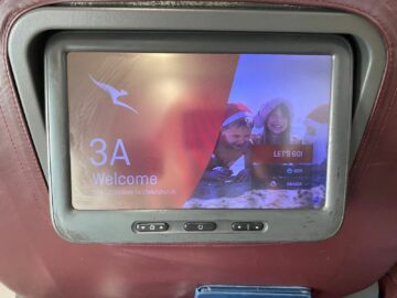 Qantas Business Class Boeing 737 800 Monitor
