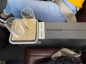 Qantas Business Class Boeing 737 800 Welcome Drink