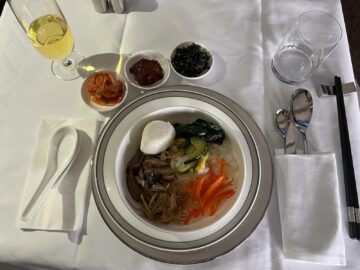 Singapore Airlines First Class Suites Airbus A380 800 Bibimbap