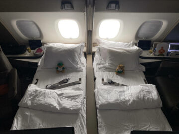 Singapore Airlines First Class Suites Airbus A380 800 Doppelbett Von Oben