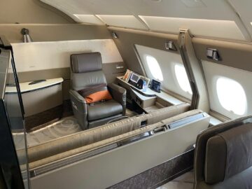 Singapore Airlines First Class Suites Airbus A380 800 Doppelkabine