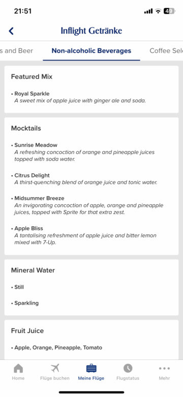 Singapore Airlines First Class Suites Airbus A380 800 Mocktails Saefte