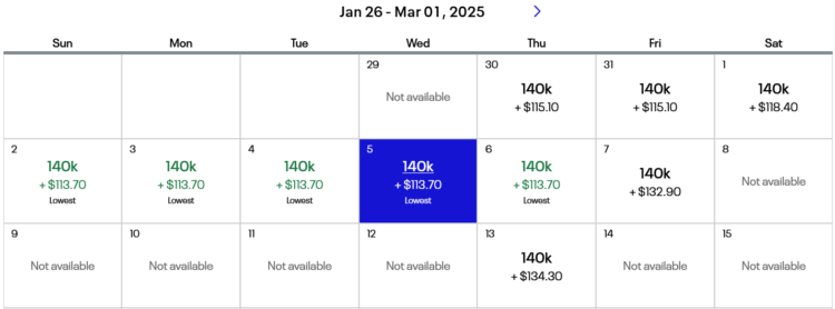 United Mileage Plus Kalender Beispiel Muenchen Tokio 2
