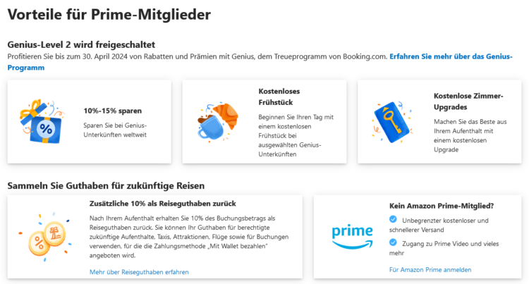 Booking Com Amazon Prime Vorteile