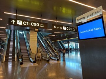 Flughafen Doha Hinweisschilder South Bahn