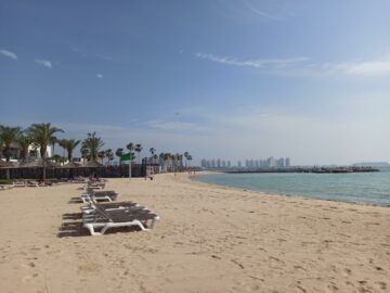 Intercontinental Doha Beach Strand Blick Auf Pearl