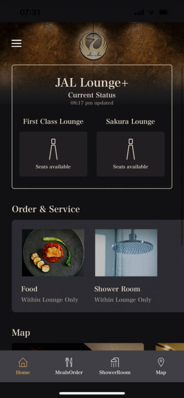 Japan Airlines First Class Lounge Tokyo Narita Lounge Plus Menu 1