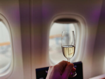 Japan Airlines First Class Predeparture Drink 1