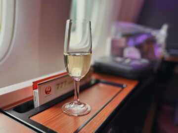 Japan Airlines First Class Predeparture Drink 2