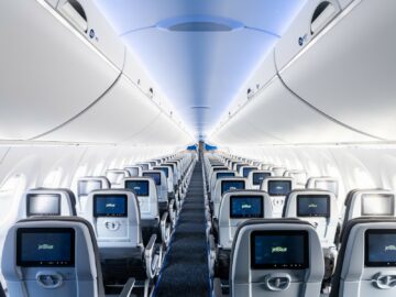 Jetblue Economy Class Sitz A220 Copyright