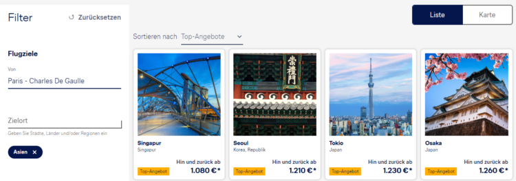 Lufthansa Angebote Premium Economy Class Asien