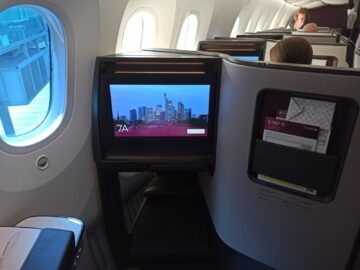 Qatar Airways Business Class Boeing 787 9 Fenstersitz Von Hinten