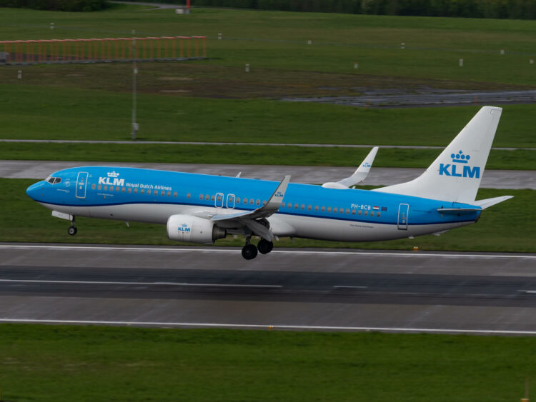 Flugzeug Klm Boeing 737 800 Zuerich Landung