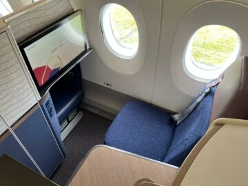 Air India Airbus A350 900 Business Class Sitz Bildschirm