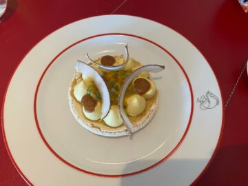 Air France La Première Lounge Paris Charles De Gaulle Nachtisch Macron Passion Fruit