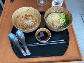 Cathay Pacific Lounge Tokio Haneda Nudel Gerichte