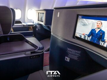 Ita Airways A330neo Business Class Sitz Bildschirm Copyright