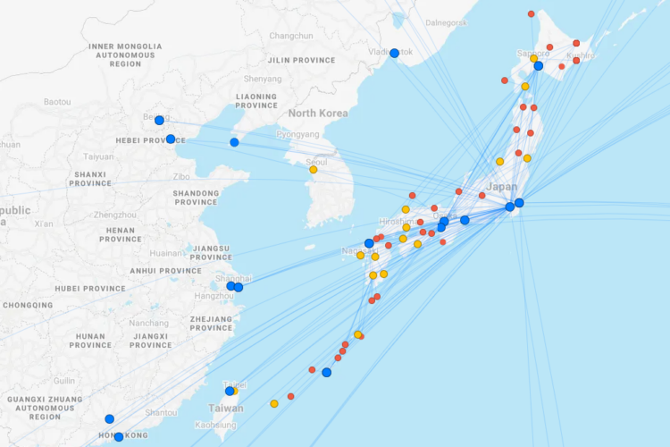 Japan Airlines Inlandsstrecken Mai 2023 Flightconnections