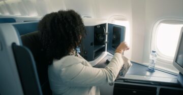 Klm Boeing 777 Neue Business Class Jamco Venture Sitz Staufach Copyright