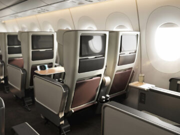 Qantas A350 Premium Economy Class Sitz Bildschirm Copyright