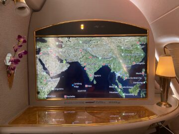 Emirates First Class Airbus A380 Route