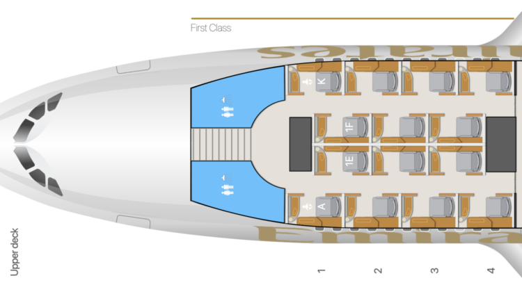 Emirates First Class Airbus A380 Sitzplan