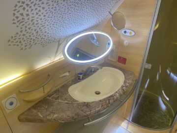 Emirates First Class Airbus A380 Waschbecken