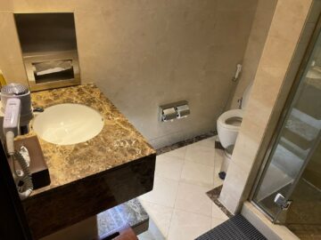 Review Emirates First Class Lounge Dubai Concourse A Dusche