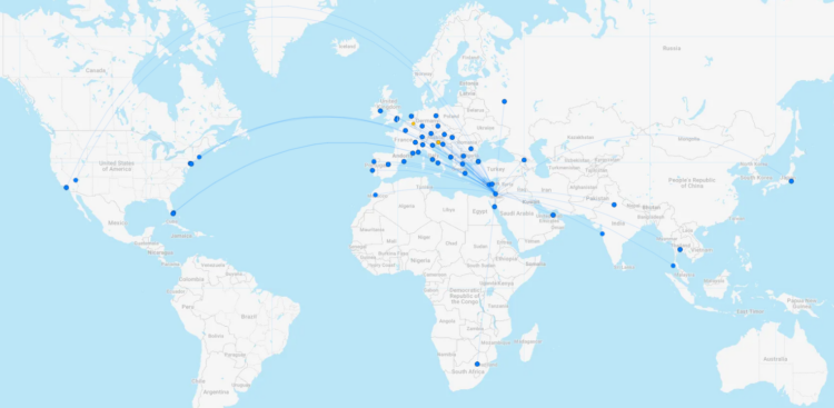 El Al Streckennetz August 2023 Flightconnections