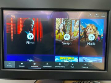 Finnair Neue Business Class Airbus A350 900 Entertainment Hauptmenue