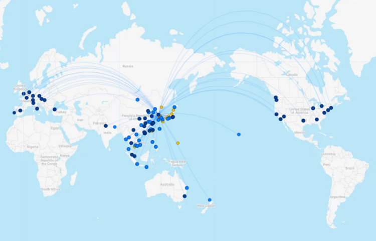 Korean Air Streckennetz FlightConnections August 2026