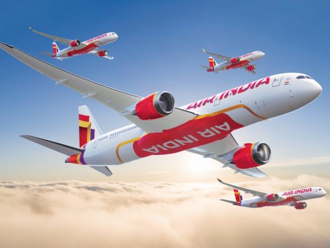 Neue Air India Lackierung Flugzeuge Copyright