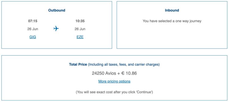 British Airways Club Praemienflug British Airways Business Class Rio Buenos Aires Juli 2025
