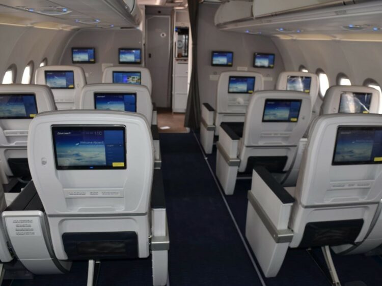 Egyptair Airbus A321neo Business Class Kabine Copyright