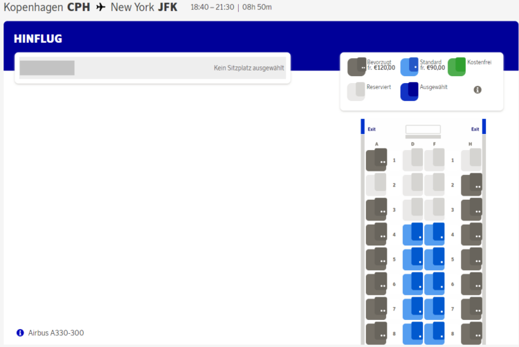 Sas Business Class Sitzplatzreservierung Kosten