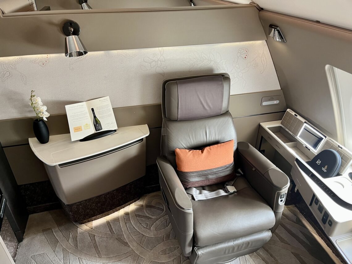 Singapore Airlines Airbus A380 First Class Suite Sitz