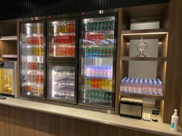 Singapore Airlines First Class Terminal 3 Softdrinks