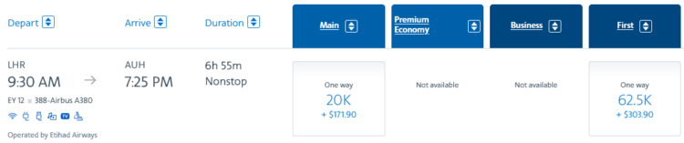 Aadvantage Praemienflug Etihad Guest Apartment London Abu Dhabi