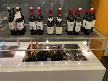Lufthansa First Class Lounge A13 Frankfurt Weinauswahl